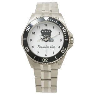 Polizei-Polizist-Logo Armbanduhr