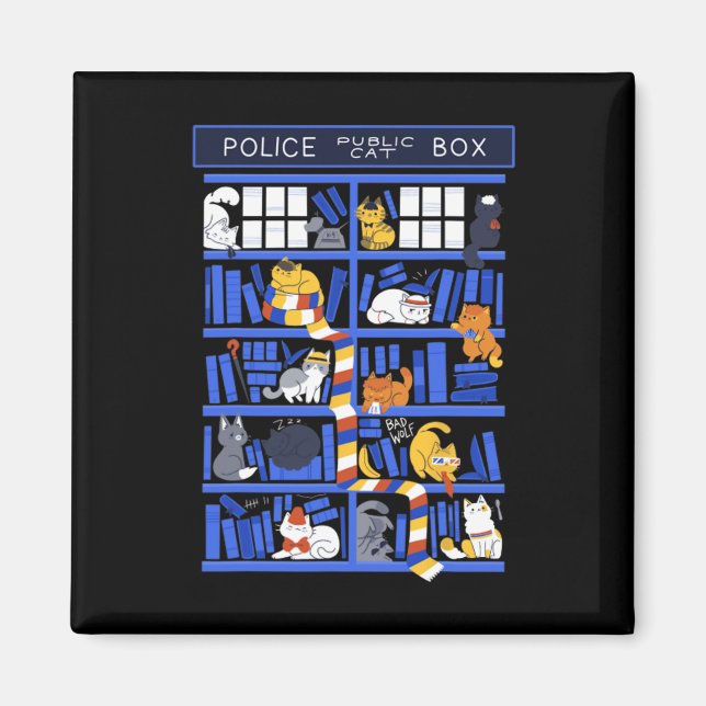 Polizei Public Cat Box Funny Kitten Cat Doctor Lib Magnet (Vorne)