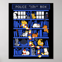 Polizei Public Cat Box Funny Kitten Cat Doctor Lib