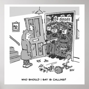 Polizei Raid a Property - Funny Police Theme Poster