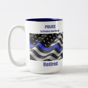 Polizei remüde zweifarbige tasse