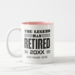 Polizei-Ruhestand Abschiedsgeschenk Legende Im Ruh Zweifarbige Tasse