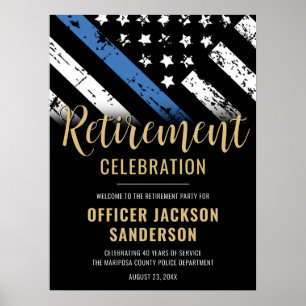Polizei-Ruhestandsfeier Law Enforcement Willkommen Poster