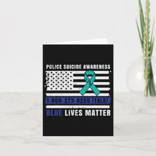 Polizei Selbstmord Bewusstsein Blue Living Law Enf Karte