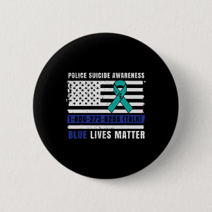 Polizei-Selbstmordbewusstsein Blaue Leben Gesetzes Button