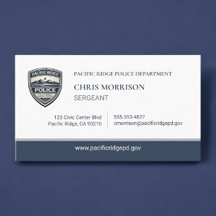 Polizei-Sergeant-Logo Visitenkarte