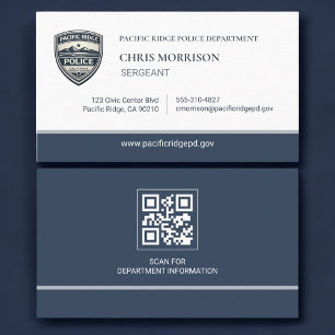 Polizei-Sergeant QR-Code-Logo Visitenkarte