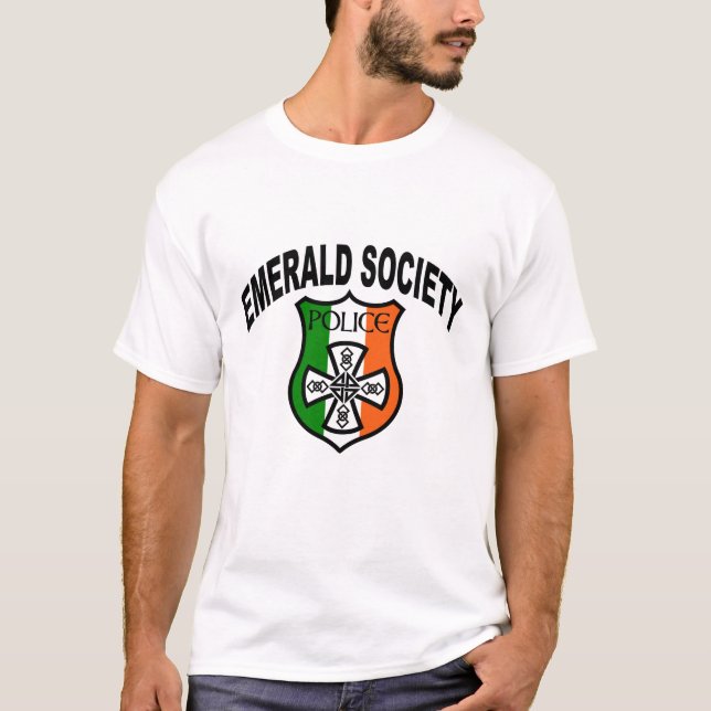 Polizei-Smaragd-Gesellschaft T-Shirt (Vorderseite)