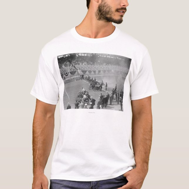 Polizei stellt dar -- Anfang des Motorrad-Rennens T-Shirt (Vorderseite)