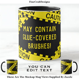 Polizei-Tape-Decoupage Custom BY01 Funny Craft Ges Tasse