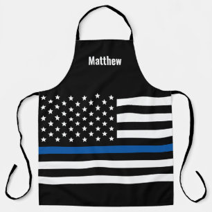Polizei Thin Blue Line American Flag Schürze