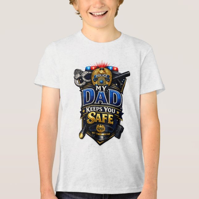 Polizei Tri-Blend Shirt (Vorderseite)