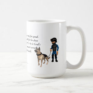 Polizei und Hund Gottes Minister Kaffeetasse