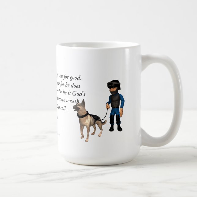 Polizei und Hund Gottes Minister Kaffeetasse (Rechts)