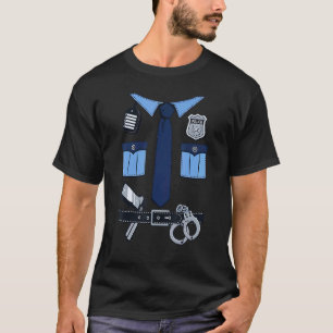 Polizei Uniformes Kostüm Halloween Männer Frauen K T-Shirt