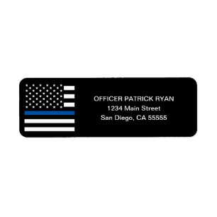 Polizei verdünnt blaue Linie amerikanische