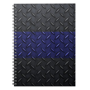 Polizei verdünnt Blue Line-Diamant-Platten-Entwur Notizblock