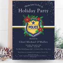 Polizei-Weihnachts-Elegante-Feierparty