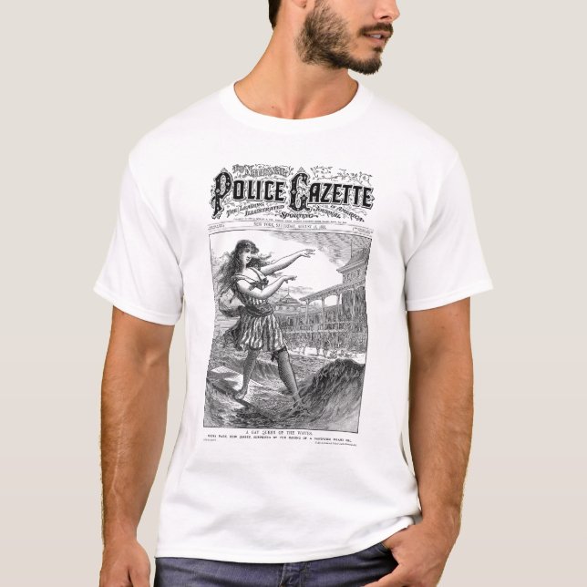 Polizei-Zeitungs-T - Shirt-Sandwich-Insel-Mädchen T-Shirt (Vorderseite)