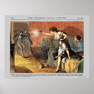 Polizei-Zeitungsplakat Hochzeit (Farbe) Poster