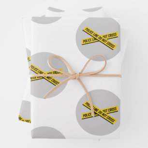 Polizeiabsperrung Nicht Überqueren Geschenkpapier Set
