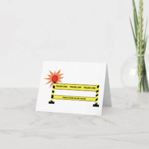 Polizeiabsperrung Tatort Nicht Überqueren Dankeskarte