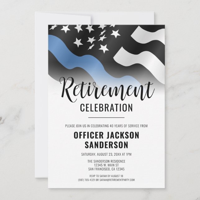 Polizeiabteilung für Strafverfolgung Party für das Einladung (Vorderseite)