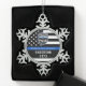 Polizeiabteilung Logo für Blaue Strafverfolgung Schneeflocken Zinn-Ornament (Box)