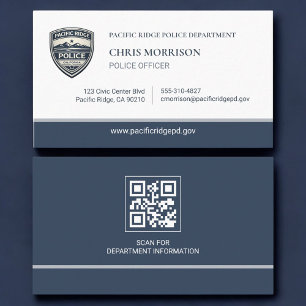 Polizeiabteilung QR-Code-Logo Visitenkarte