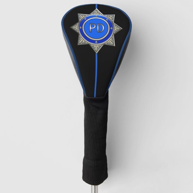 Polizeiabteilung Thin Blue Line Golf Headcover (Vorderseite)