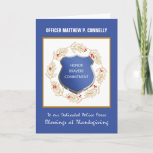 Polizeiamt Religiöser Erntedank der Segnungen Karte