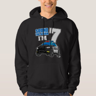 Polizeiauto 7. Geburtstag Junge 7 Polizist Büro Hoodie