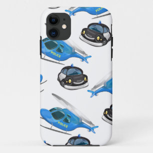 Polizeiauto und Hubschrauber Case-Mate iPhone Hülle