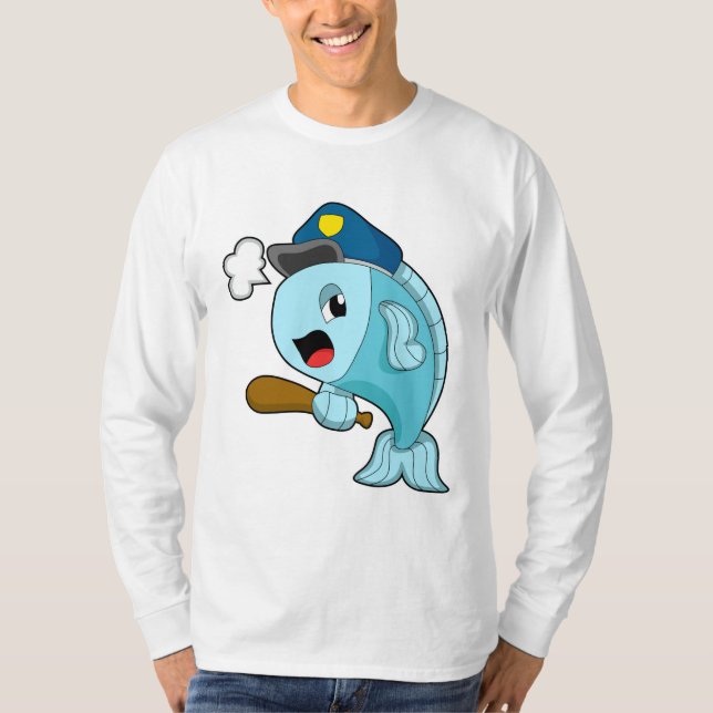 Polizeibeamte der Fische - Hut T-Shirt (Vorderseite)