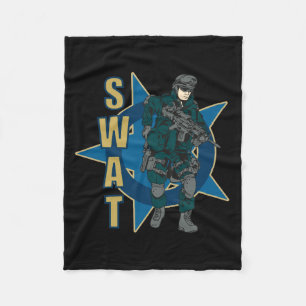 Polizeibeamte der SWAT Fleecedecke