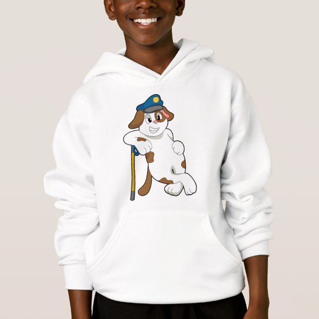 Polizeibeamte des Hundes Hoodie (Vorderseite)