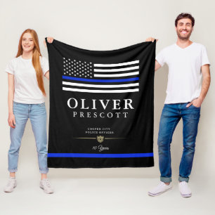 Polizeibeamte  Dienstzeitalter Schwarz Fleecedecke