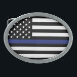 Polizeibeamte - Flagge für die Durchsetzung der Th Ovale Gürtelschnalle<br><div class="desc">Polizeibeamter Thin Blue Line USA Flaggen Polizei und Strafverfolgungsbehörden Wertgutscheine!</div>