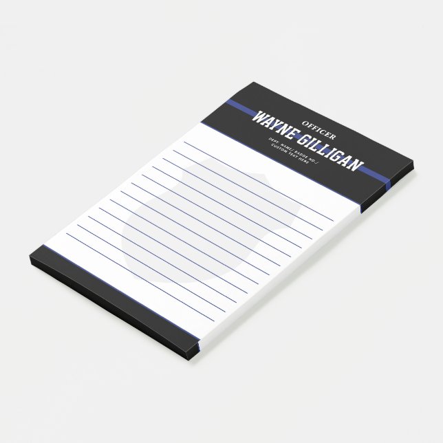 Polizeibeamte für personalisierte Strafverfolgung Post-it Klebezettel (angewinkelt)