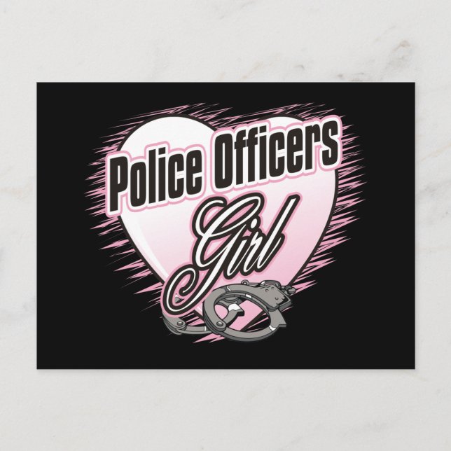 Polizeibeamte Girl Postkarte (Vorderseite)