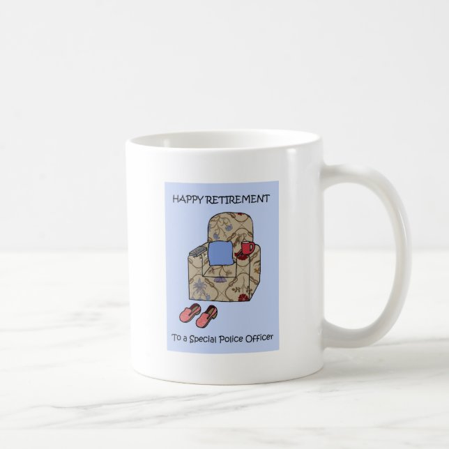 Polizeibeamte-glücklicher Ruhestand Kaffeetasse (Rechts)
