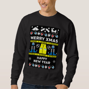 Polizeibeamte, hässlicher Weihnachtspulli Sweatshirt