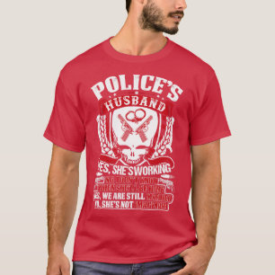 Polizeibeamte Husband Proud Police T Shirts für Po