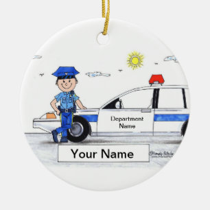 Polizeibeamte - Mann Keramik Ornament