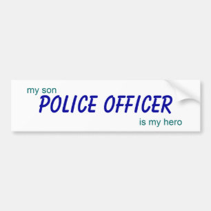 Polizeibeamte, mein Sohn ist mein Held Autoaufkleber