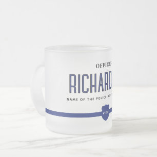 Polizeibeamte personalisiert Thin Blue Line Mattglastasse