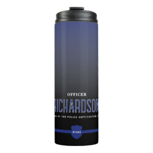 Polizeibeamte personalisiert Thin Blue Line Thermosbecher