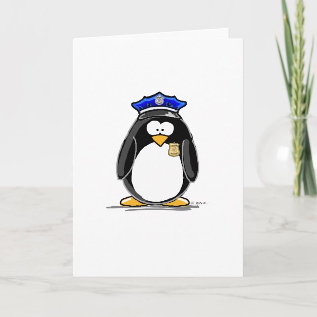 Polizeibeamte-Pinguin Karte (Vorderseite)