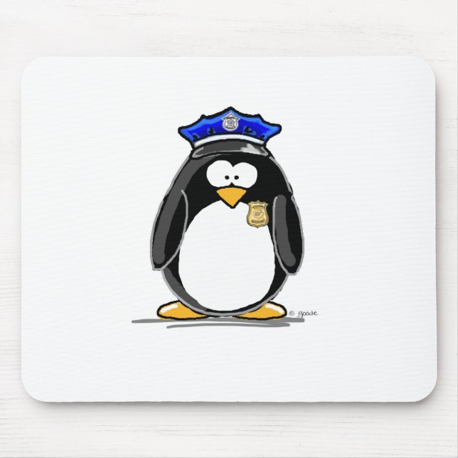 Polizeibeamte-Pinguin Mousepad (Vorne)