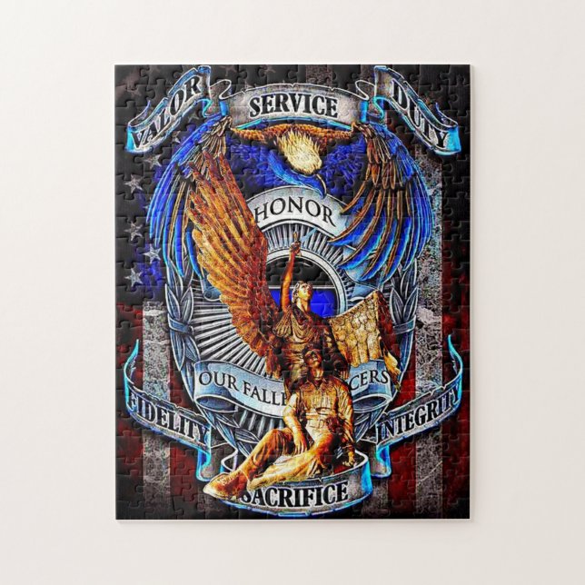 Polizeibeamte-Puzzlespiel (Vertikal)